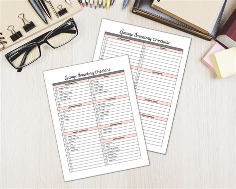 Garage Inventory Checklist Printable Pdf Garage Decluttering Guide