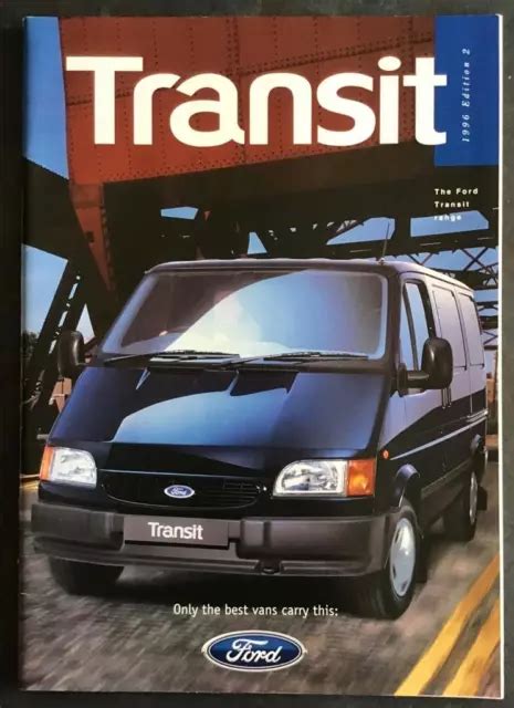 Ford Transit Range Sales Brochure Sept 1996 Fa12683 Van Chassis Cab