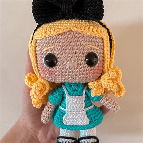 Alice no País das Maravilhas Amigurumi Funko Pop Elo7