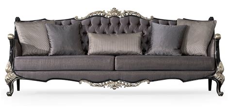 Casa Padrino Luxury Baroque Living Room Sofa Purple Black Silver