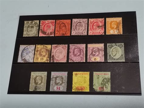 Straits Settlements King Edward Vii Definitives Iii V Set