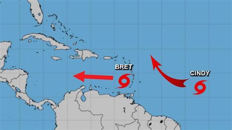 Tormentas Tropicales Bret Y Cindy En El Oc Ano Atl Ntico