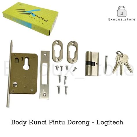 BODY KUNCI PINTU GESER SLIDING LOGITECH ISI KUNCI PINTU TARIK