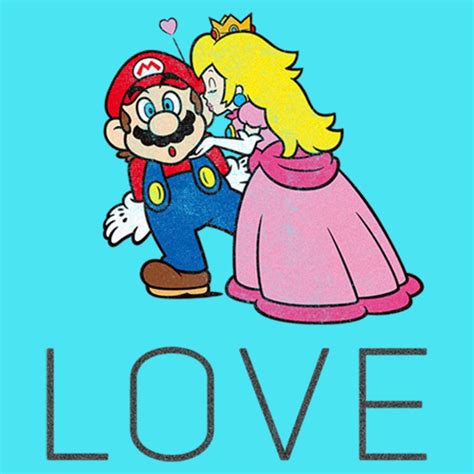 Girl's Nintendo Super Mario Princess Peach Kiss T-Shirt – Fifth Sun