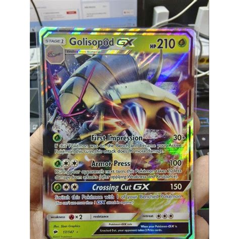 Grass Type - Pokemon Card GX - Golisopod GX 17/147 | Shopee Malaysia