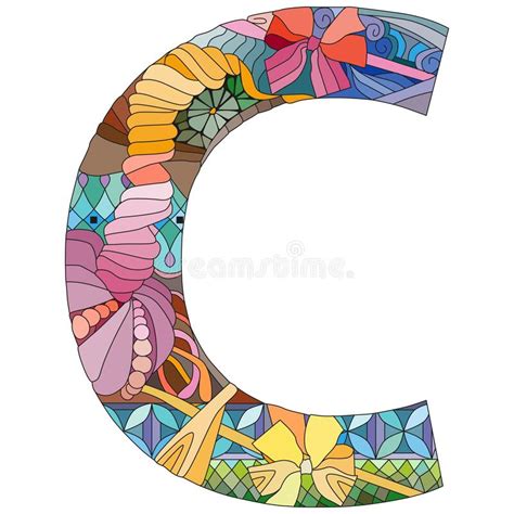 Letter C Monogram Engraving Design Vector Illustration Stock Vector Illustration Of Drawn