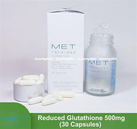 Met Tathione Reduced Glutathione 500mg With Algatrium 30 Capsules