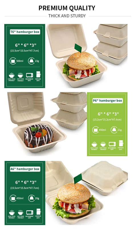 Eco Friendly Disposable Food Packaging Boxes Packing Containers For ...