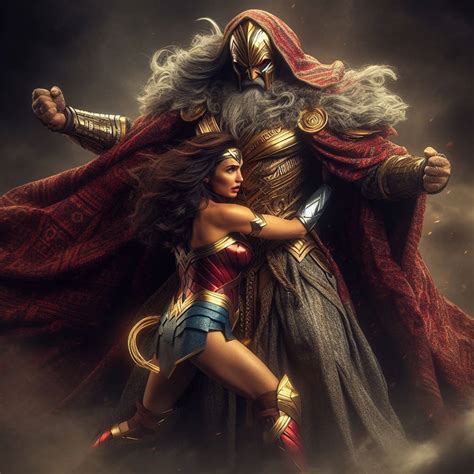 Wonder Woman and Zeus by AEAzine on DeviantArt