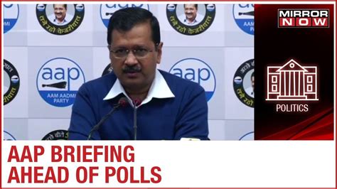 Delhi Cm Aap Chief Arvind Kejriwal Briefs The Media Ahead Of Delhi