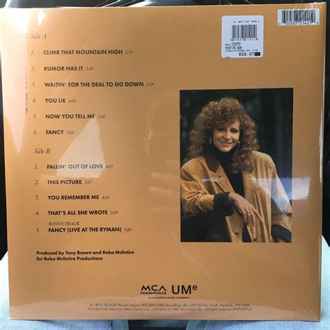 Reba Mcentire Rumor Has It Limited Edition Exclusive Translucent