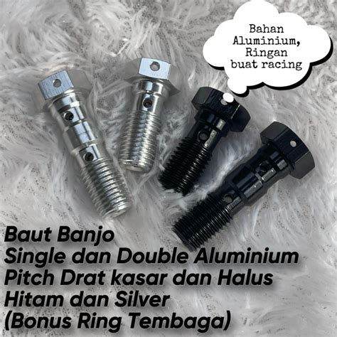 Jual Baut Banjo Kaliper Baut Rem Aluminium Racing Drat Halus Dan Kasar