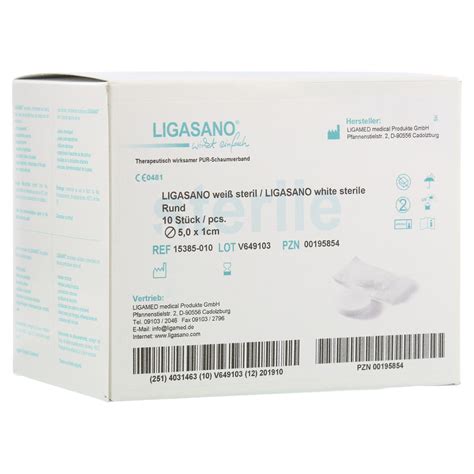 LIGASANO weiß Kompressen rund 1x5 cm steril 10 Stück online bestellen ...