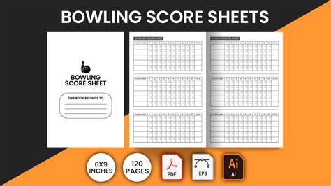 Bowling Score Sheets KDP Interior Template