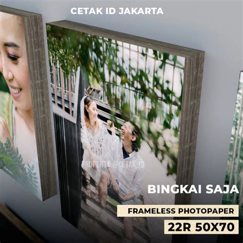 Jual Bingkai Foto Frameless Spanram Kotak B2 22R 50x70cm Putih