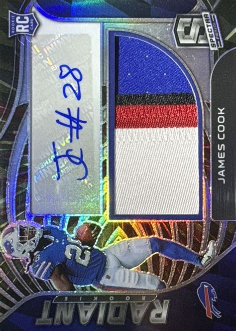 James Cook Spectra Radiant Rookie Patch Signatures Hyper Rad