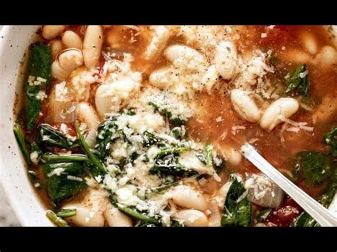 White Bean Soup With Parmesan YouTube Bean Soup Recipes Easy Soup