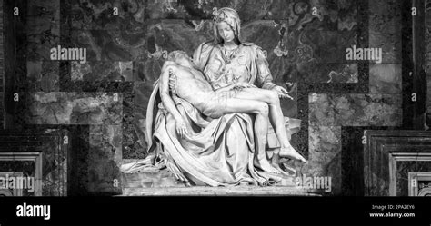 Rome Vatican State August 28 2018 Pieta Di Michelangelo The Pity