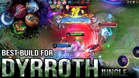 MVP DYRROTH Jungle OP Dyrroth Best Build Top 1 Global MLBB YouTube