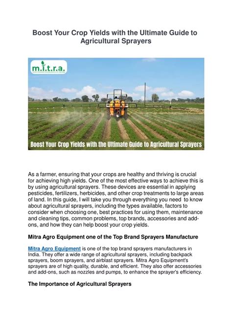 Ppt Boost Your Crop Yields With The Ultimate Guide To Agricultural