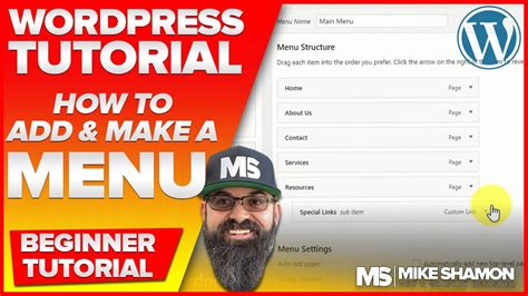 Wordpress For Beginners Wordpress Menu Tutorial How To Make And Add