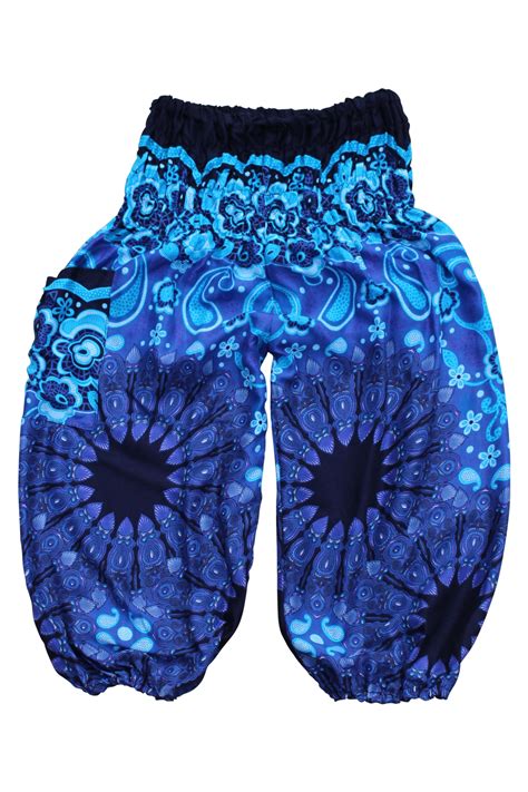 Blue Mandala Kids Harem Pants Bohemian Island