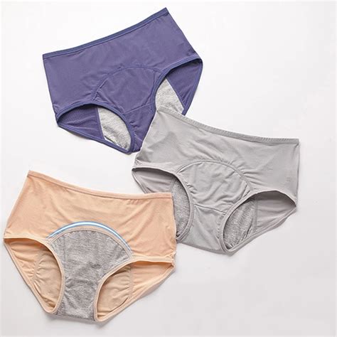 3pcsset Menstrual Period Panties Proof Briefs High Waist Warm Female Women Sexy Pants Leak