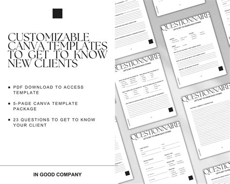 Interior Design Client Questionnaire Template Canva Onboarding