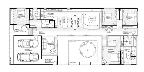 Modern Courtyard House Plan Custom Contemporary Modern House Plans