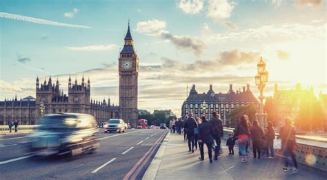 Premium Photo | Westminster bridge at sunset london uk