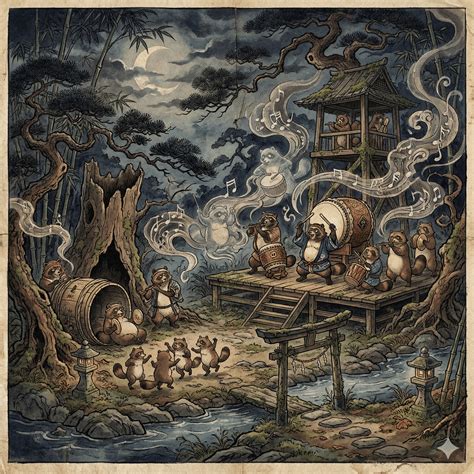 la musique de tanuki encyclopedie des yokai yokaijp