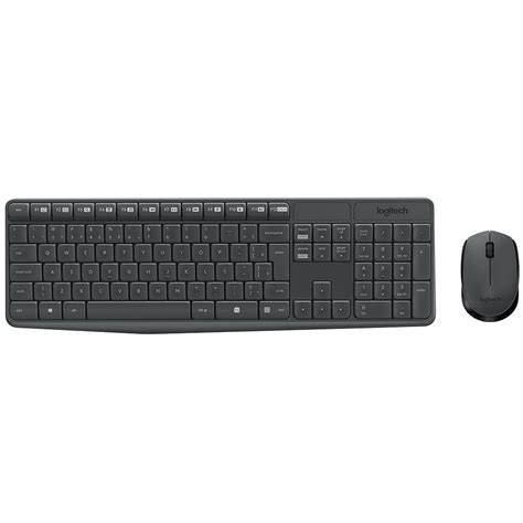 Teclado E Mouse Sem Fio Logitech Mk Cinza Escuro Extra