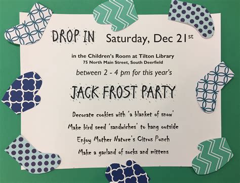 Tilton Library Jack Frost Party