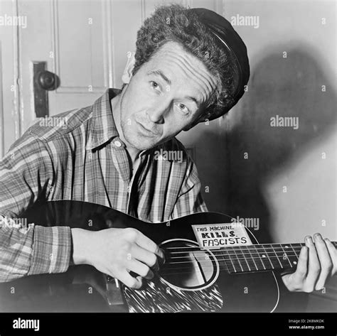 Woody Guthrie Iconic Photograph By Al Aumuller Of The Folk Singer