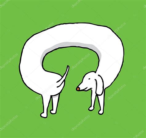 Dog chasing its own tail Stock Vector Image by ©Curvabezier #23840259