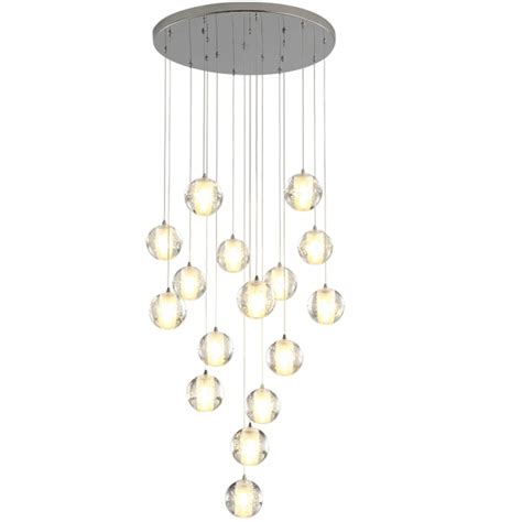 Crystal Bubbles Ball Chandelier Modern Hanging Glass Pendant Lights For