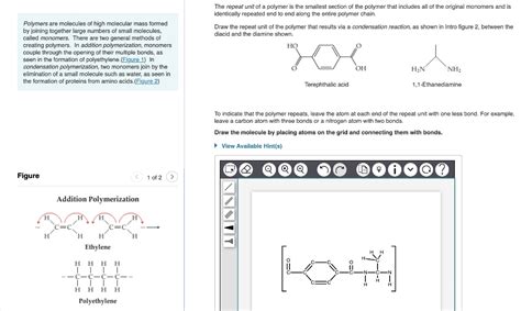 Solved The Repeat Unit Of A Polymer Is The Smallest Section Chegg