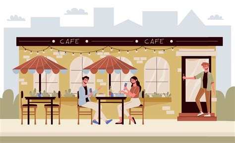 Cafe Illustration Flat 4902481 Vector Art at Vecteezy