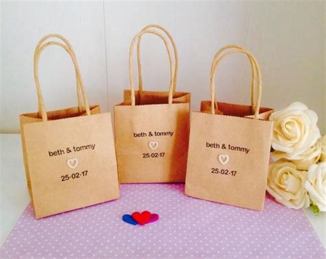 Personalised Wedding Favour Bags Packs Of Handmade Wedding Favour