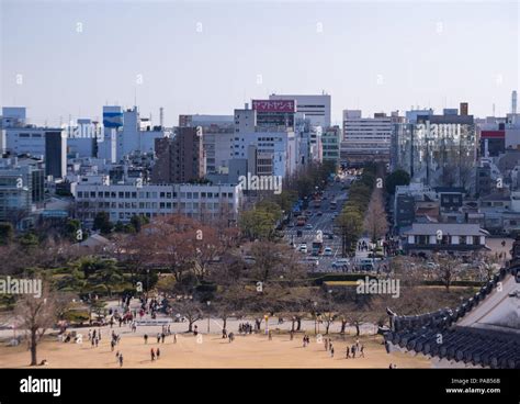 View From Himeji Castle Into The City Himeji Kobe Japan Asia Stock