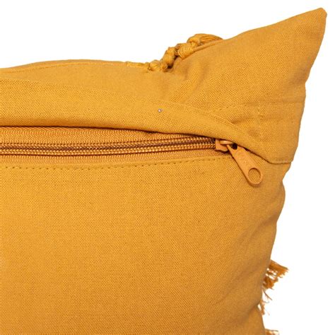 Coussin rectangulaire Minos Jaune ocre Déco textile Eminza