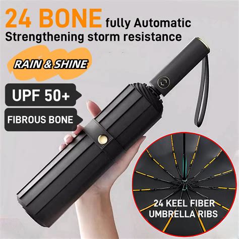 High Quality 24 Ribs Automatic Umbrella Storm Resistant Large Umbrella