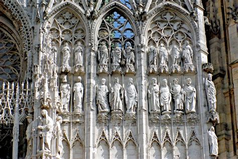 Monumental Statues Of Rouen Cathedral Copyright French Moments