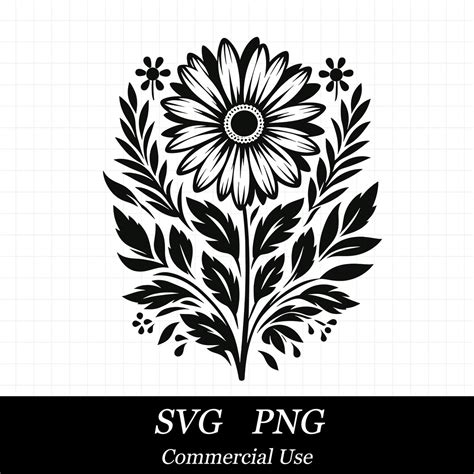 Daisy SVG File for Cricut, Flower SVG, Daisy Png, Commercial Use ...