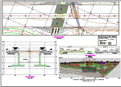 Planta Y Perfil De Paso A Desnivel En AutoCAD Librería CAD