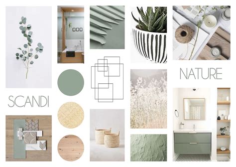 MOODBOARD SCANDI NATURE Planche Tendance Deco Ambiance Deco Deco