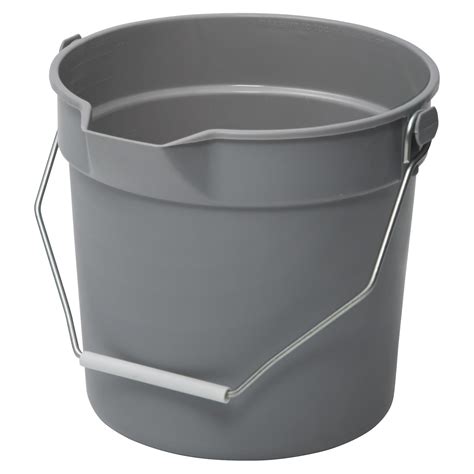 Winco Heavy Duty Plastic Bucket Utility Pail With Pour Spout Quart