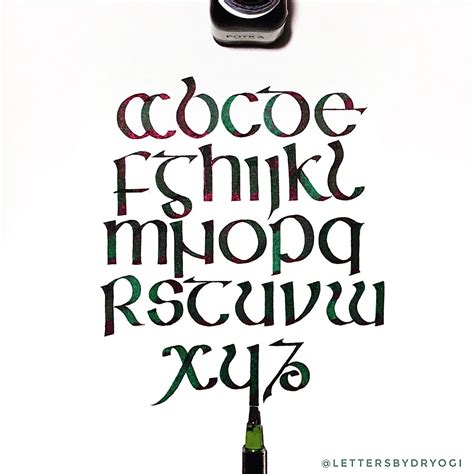 Irish Half Uncials Insular Script How To Do Calligraphy Lettering