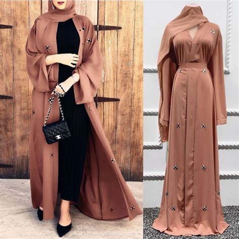 Arab Robe Flowy Cardigan Abaya Modest Clothing Open Abaya Etsy