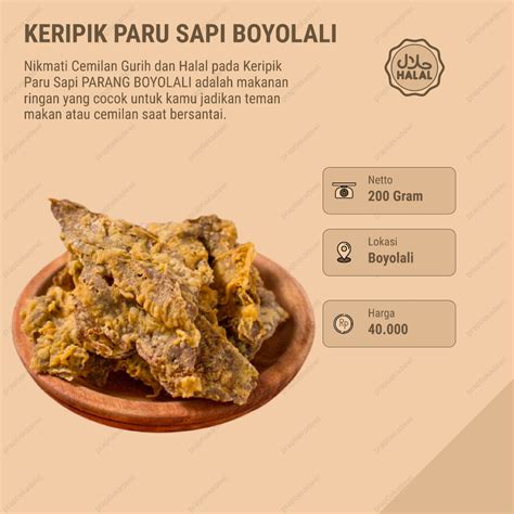 Jual KERIPIK PARU SAPI KHAS BOYOLALI 200GRAM Shopee Indonesia